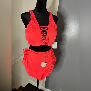 Plus size two piece bikini